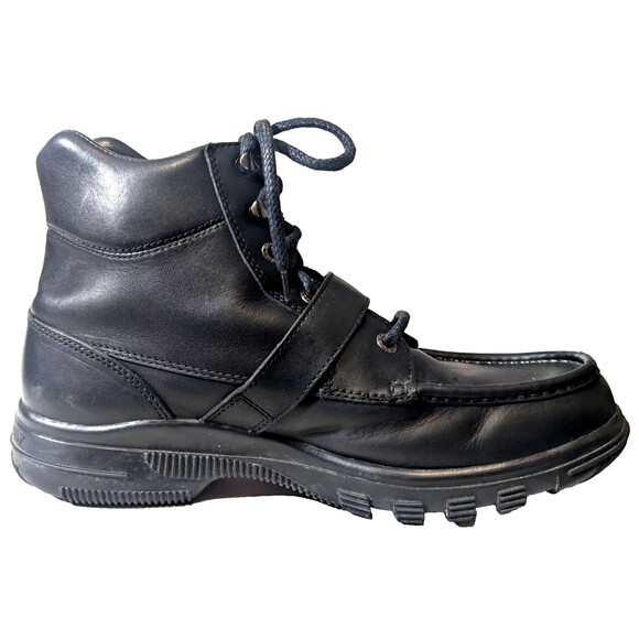 VTG 90s Polo Sport Ralph Lauren MB3501 Black Leather Hiking Boots Men\'s 13D